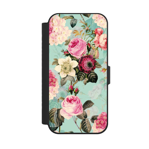 Apple iPhone 16 NIVOflip Turquoise Wallpaper Roses