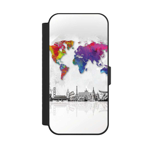 Apple iPhone 16 NIVOflip Worldmap with Skyline