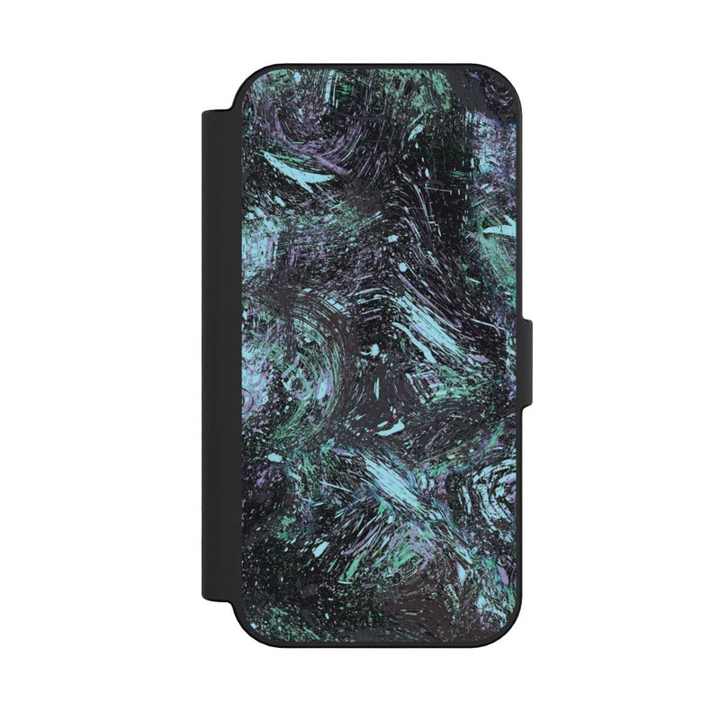 iPhone 16 NIVOflip Abstrakt tropfender Staub lila
