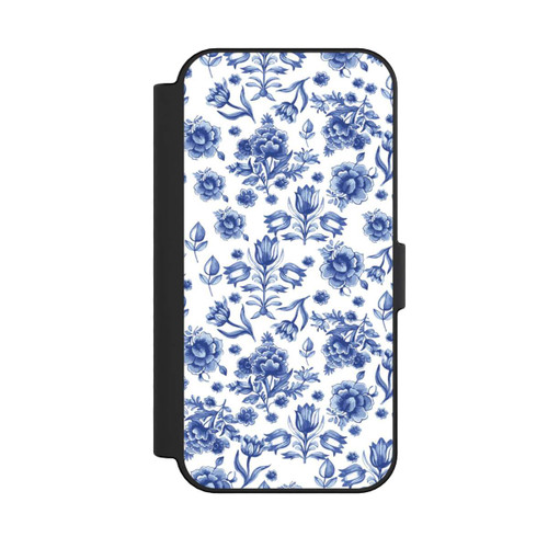 Apple iPhone 16 NIVOflip Blaues Blumenmuster
