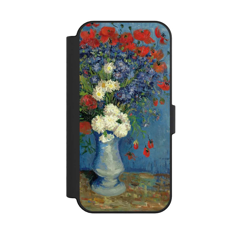 iPhone 16 NIVOflip Stillleben Vase mit Kornblumen und Mohnblumen von Vincent Van Gogh