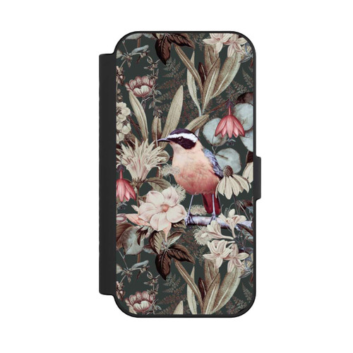 Apple iPhone 16 NIVOflip Orange Bird in Vintage Flower Pattern