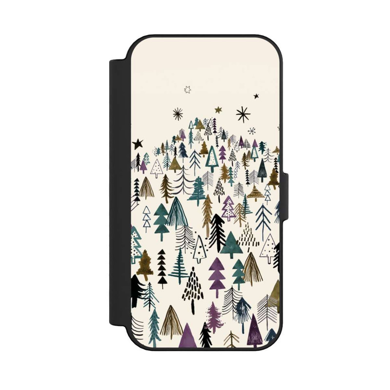 iPhone 16 NIVOflip Bergbäume Wald Lila