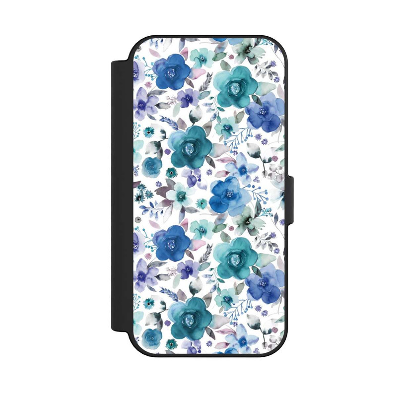 iPhone 16 NIVOflip Winterblumensträuße Blau