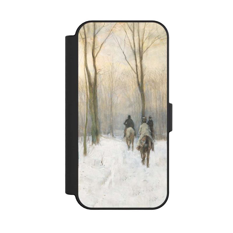 iPhone 16 NIVOflip Reiter im Schnee im Haager Wald