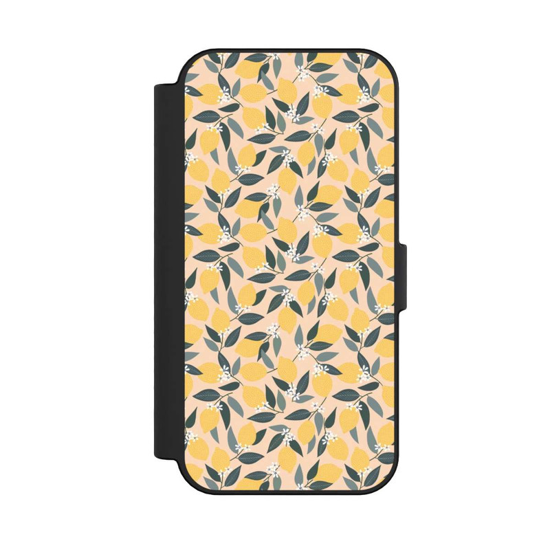 iPhone 16 NIVOflip Rosa Zitronen-Muster