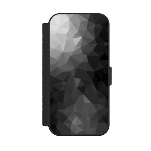 Apple iPhone 16 NIVOflip Polygonal Mosaic Schwarz/Weiß