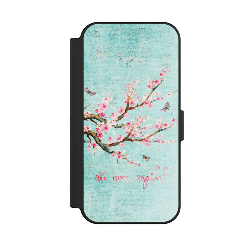 iPhone 16 NIVOflip Kirschblütenbaummuster Blau
