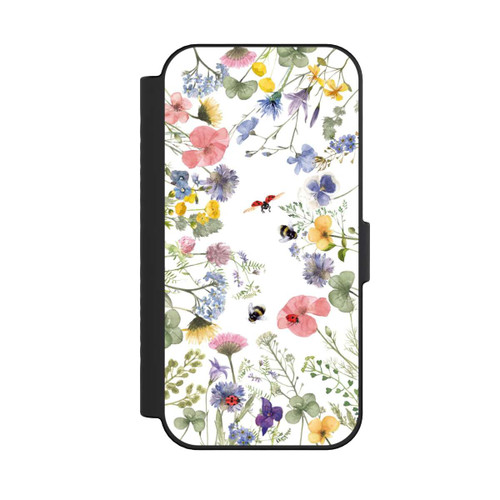 Apple iPhone 16 NIVOflip Bunte Frühlingsblumen und Bienen