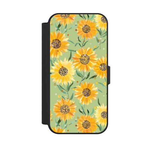 Apple iPhone 16 NIVOflip Sonnenblumen grün