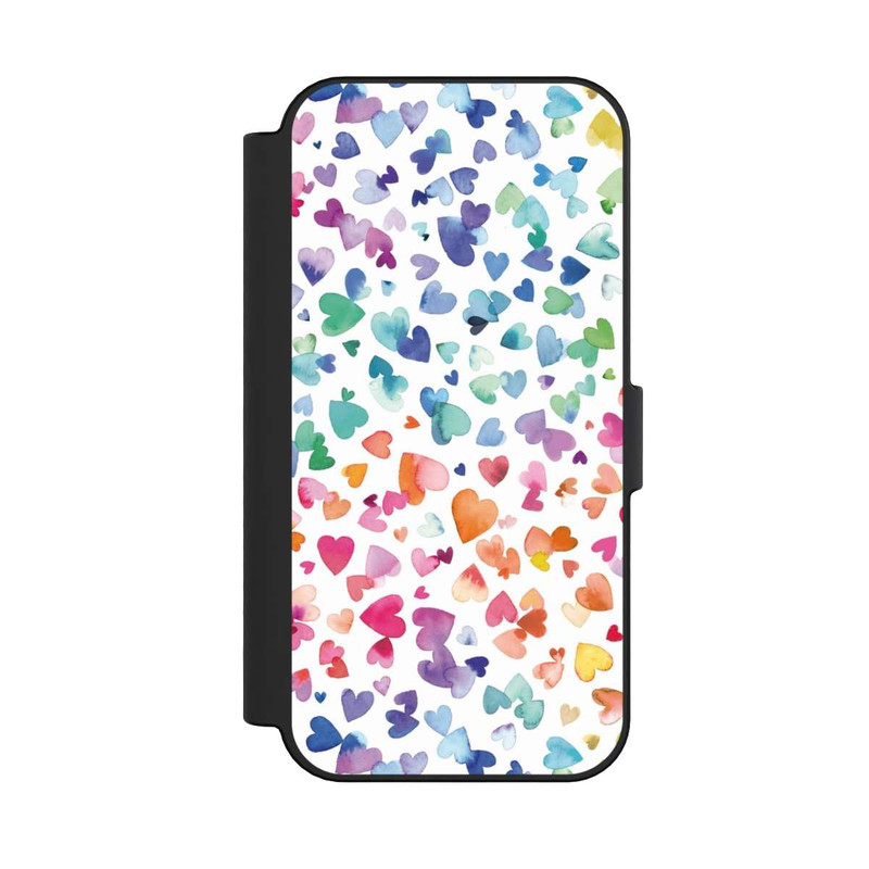 iPhone 16 NIVOflip Liebesherzen aquarell