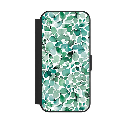 Apple iPhone 16 NIVOflip Aquarellmuster Blätter