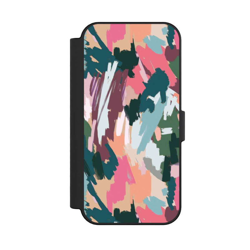 iPhone 16 NIVOflip Abstrakte künstlerische Textur Rosa