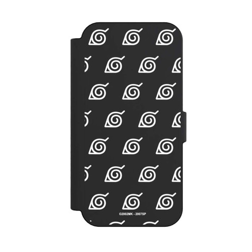 Apple iPhone 16 NIVOflip Weißes Konoha-Muster Transparent