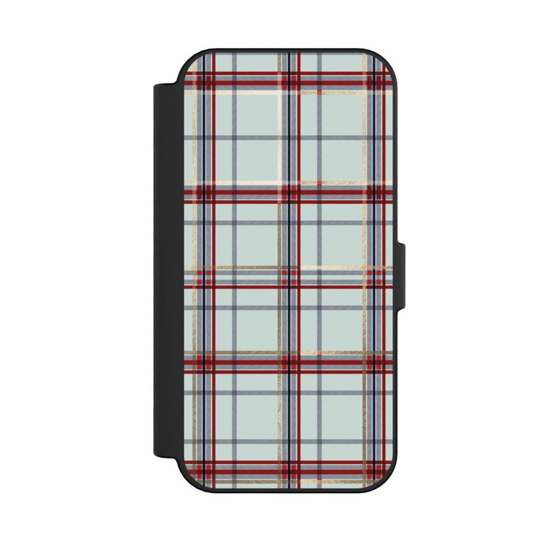 iPhone 16 NIVOflip Tartan Blau