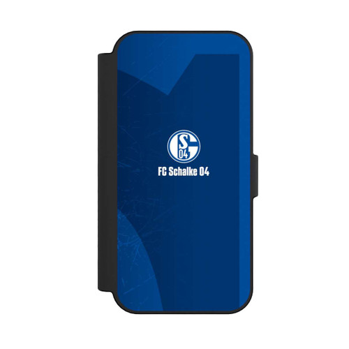 Apple iPhone 16 NIVOflip Schalke 04 Blauer Hintergrund Mit Logo