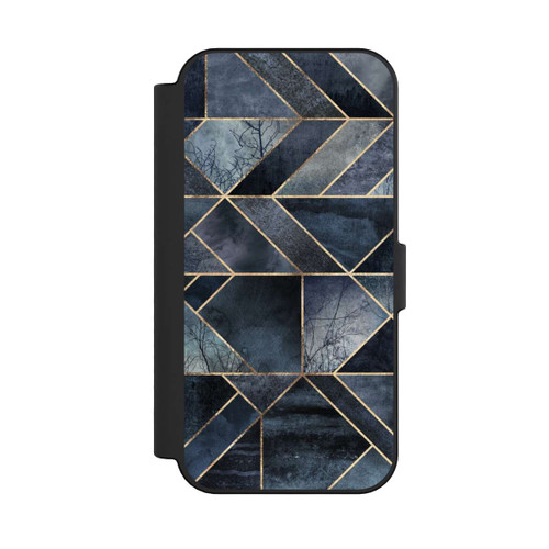 Apple iPhone 16 NIVOflip Abstraktes Natur-Dunkelblau
