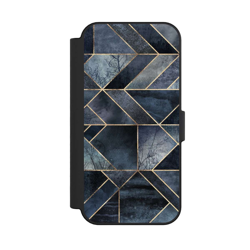 iPhone 16 NIVOflip Abstraktes Natur-Dunkelblau