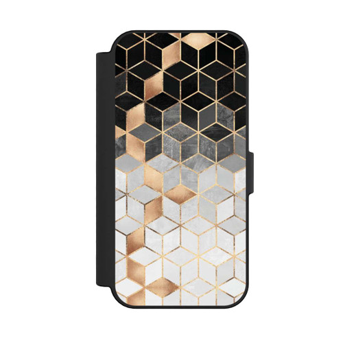 Apple iPhone 16 NIVOflip Würfel dunkel und gold