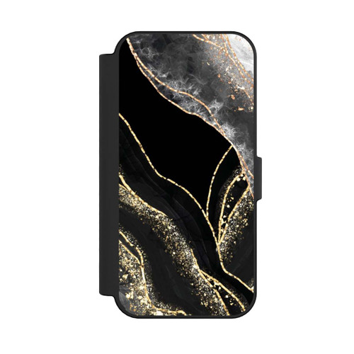 Apple iPhone 16 NIVOflip Dark Marble Gold