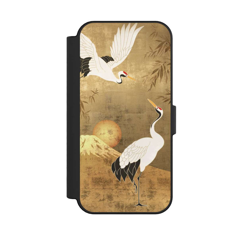 iPhone 16 NIVOflip Kraniche Gold Japan 1