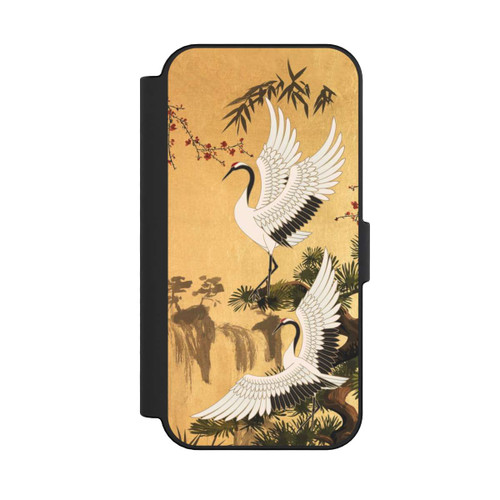 Apple iPhone 16 NIVOflip Kraniche Gold Japan 2