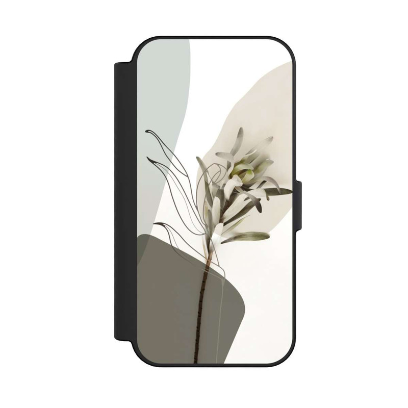 iPhone 16 NIVOflip Boho Line Art Olivgrün