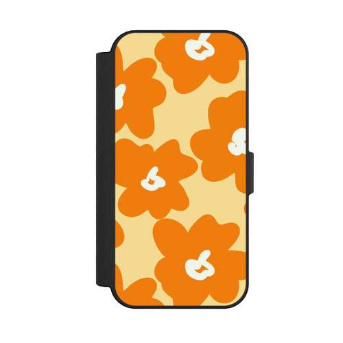 Apple iPhone 16 NIVOflip Retro floral pattern Päivi yellow orange