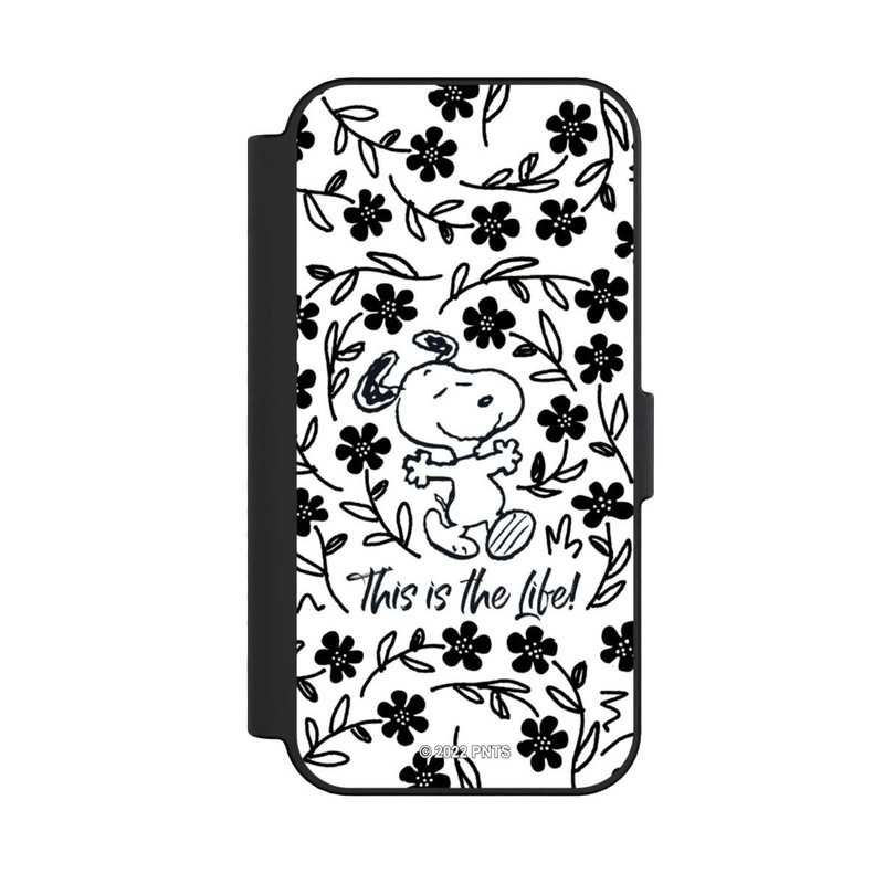 iPhone 16 NIVOflip Snoopy schwarz und weiß This Is The Life