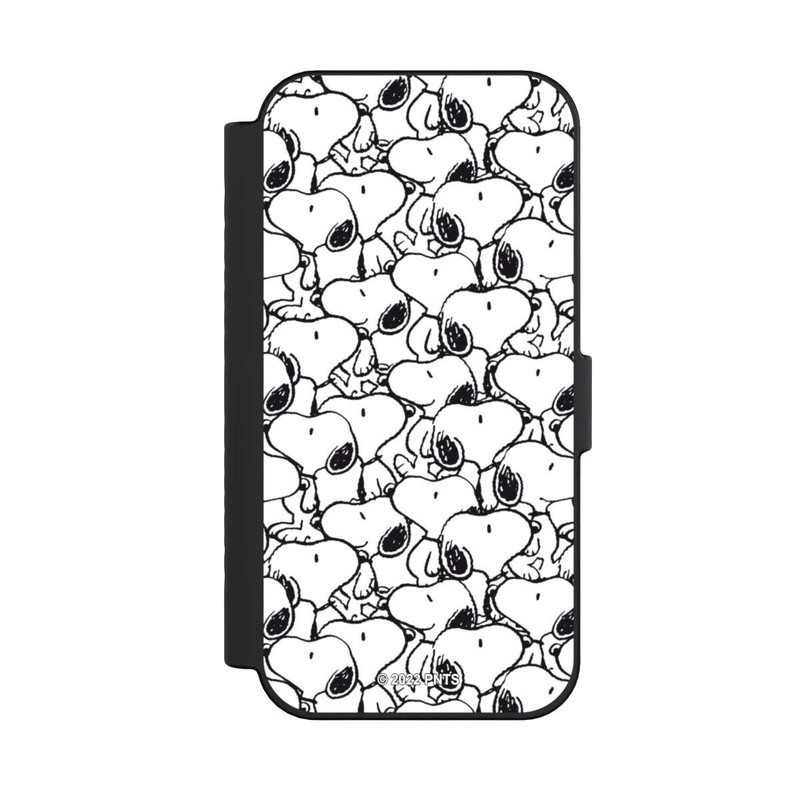 iPhone 16 NIVOflip Snoopy Pattern Black And White