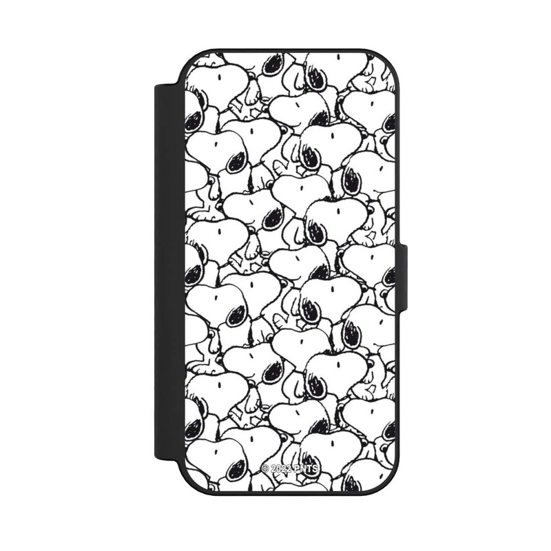 iPhone 16 NIVOflip Snoopy Muster Schwarz und Weiß