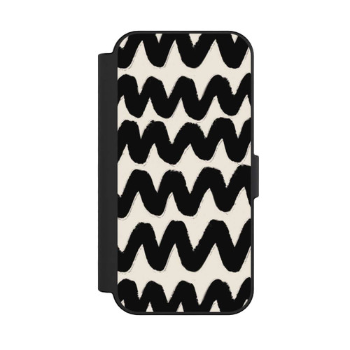 Apple iPhone 16 NIVOflip Vagues Noires Pattern
