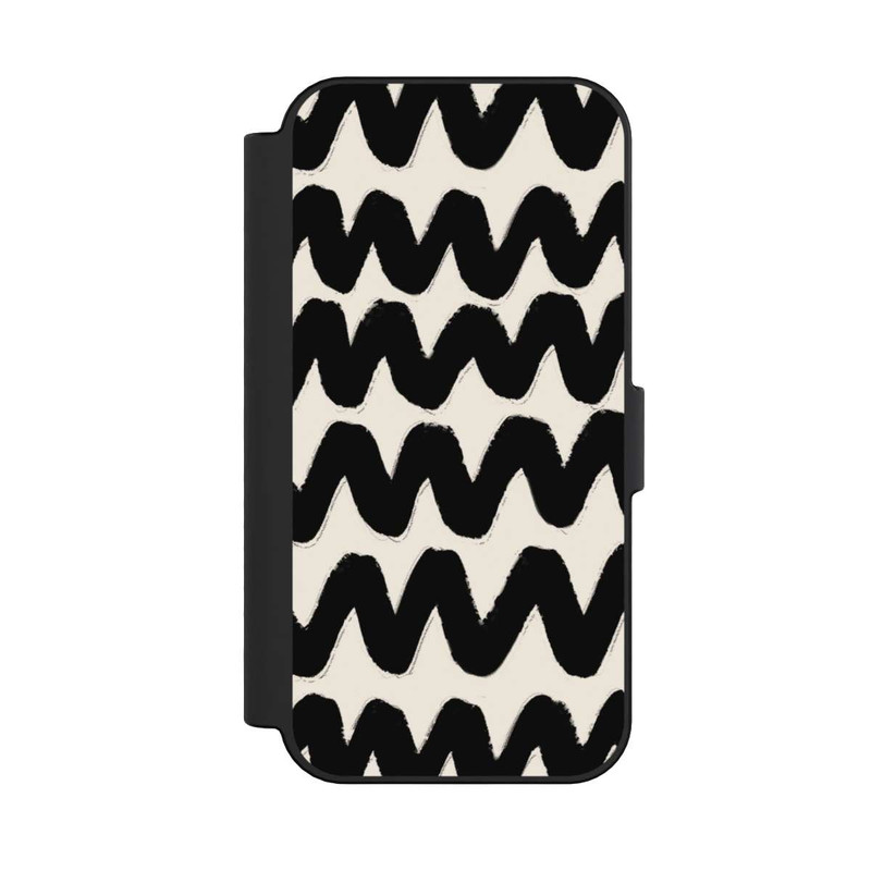 iPhone 16 NIVOflip Vagues Noires Pattern