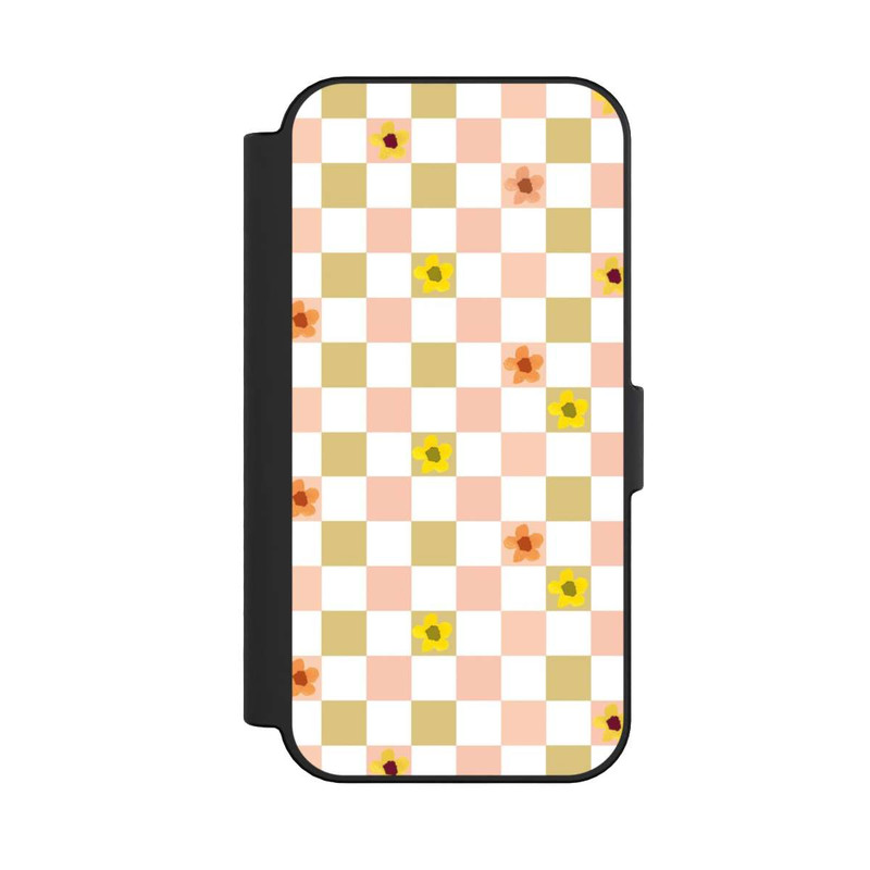 iPhone 16 NIVOflip Kariert nostalgische Pastellblumen