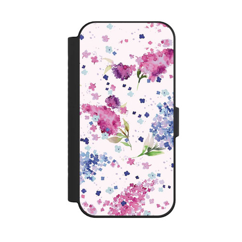 Apple iPhone 16 NIVOflip Floral Hydrangeas Lilac Pink