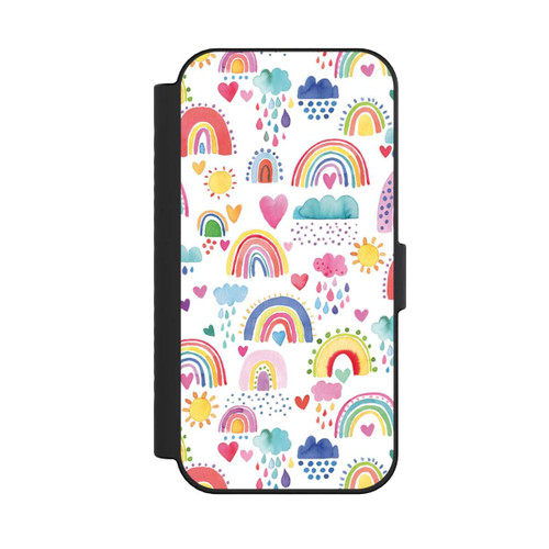 Apple iPhone 16 NIVOflip Lovely Rainbows Multi Red