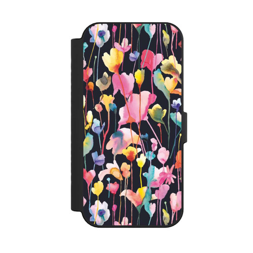 Apple iPhone 16 NIVOflip Wild Flowers Black