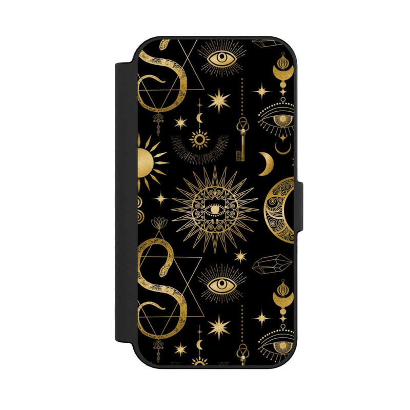 iPhone 16 NIVOflip Himmlische Sonne und Mond Steampunk