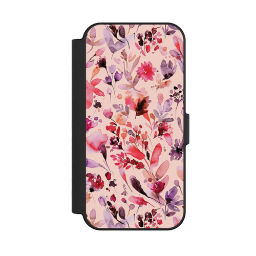 Apple iPhone 16 NIVOflip Künstlerische Blumen Viva Magenta