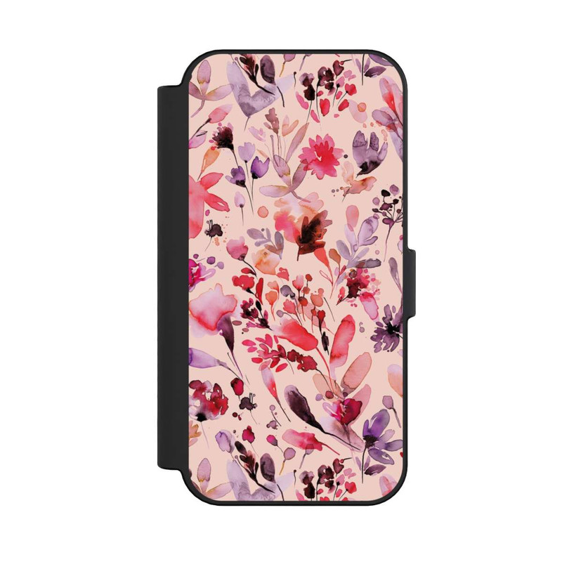 iPhone 16 NIVOflip Künstlerische Blumen Viva Magenta