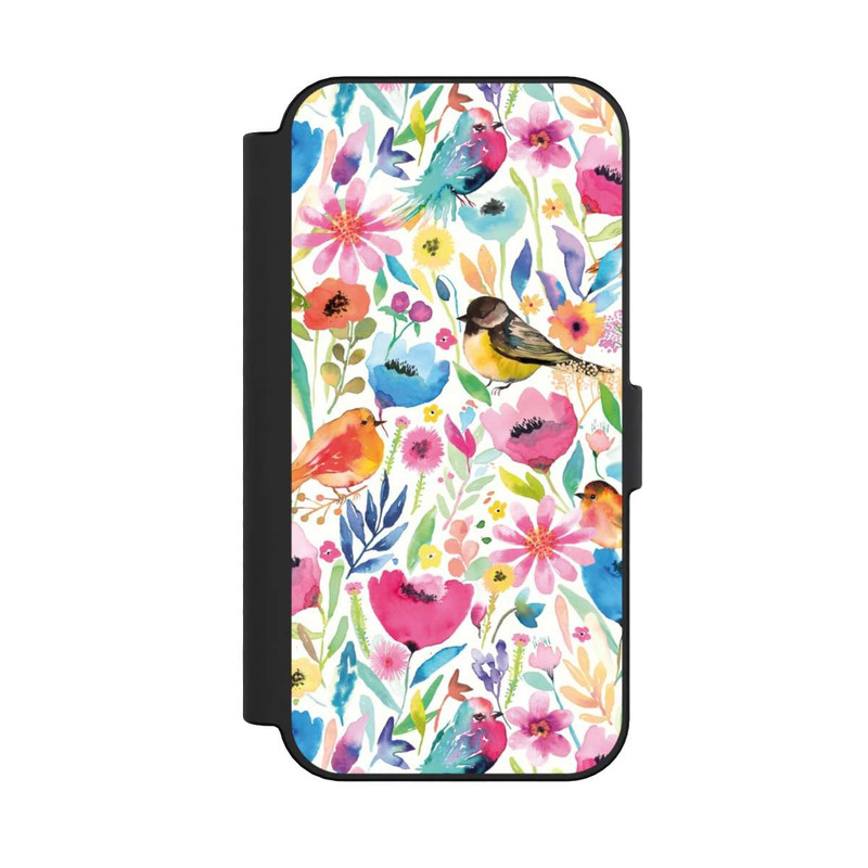 iPhone 16 NIVOflip Wunderliche Vögel und Blumen