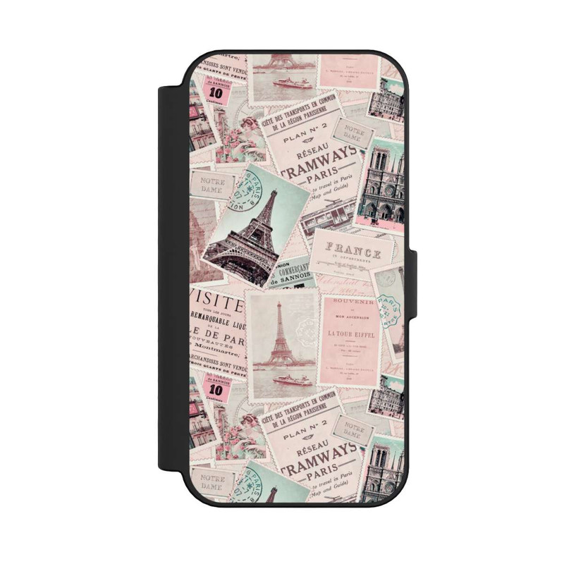 iPhone 16 NIVOflip Vintage Paris Postcards Pattern