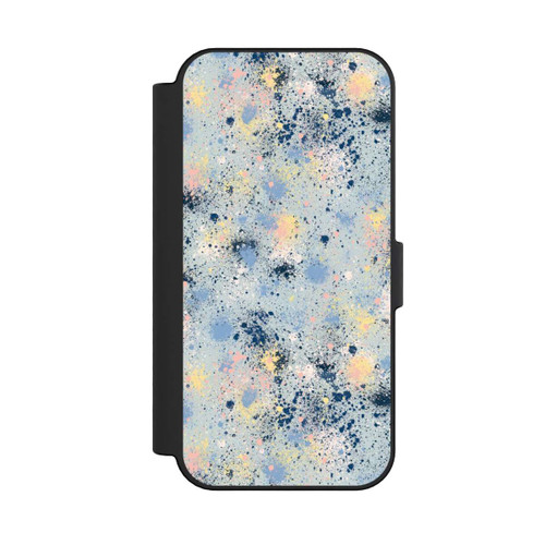 Apple iPhone 16 NIVOflip Tintentropfen Staub Textur Blau