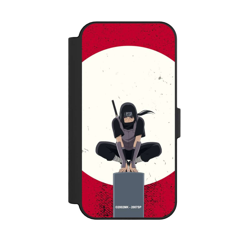 iPhone 16 NIVOflip Itachi Uchiha Symbol Roter Hintergrund