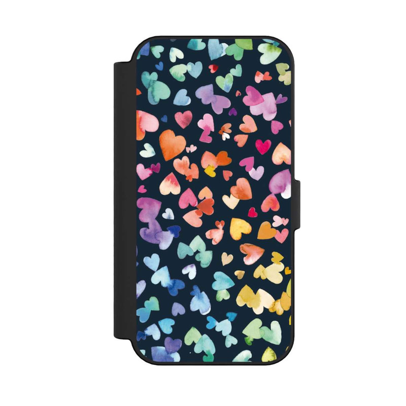 iPhone 16 NIVOflip Valentinstag Herzen Schwarz
