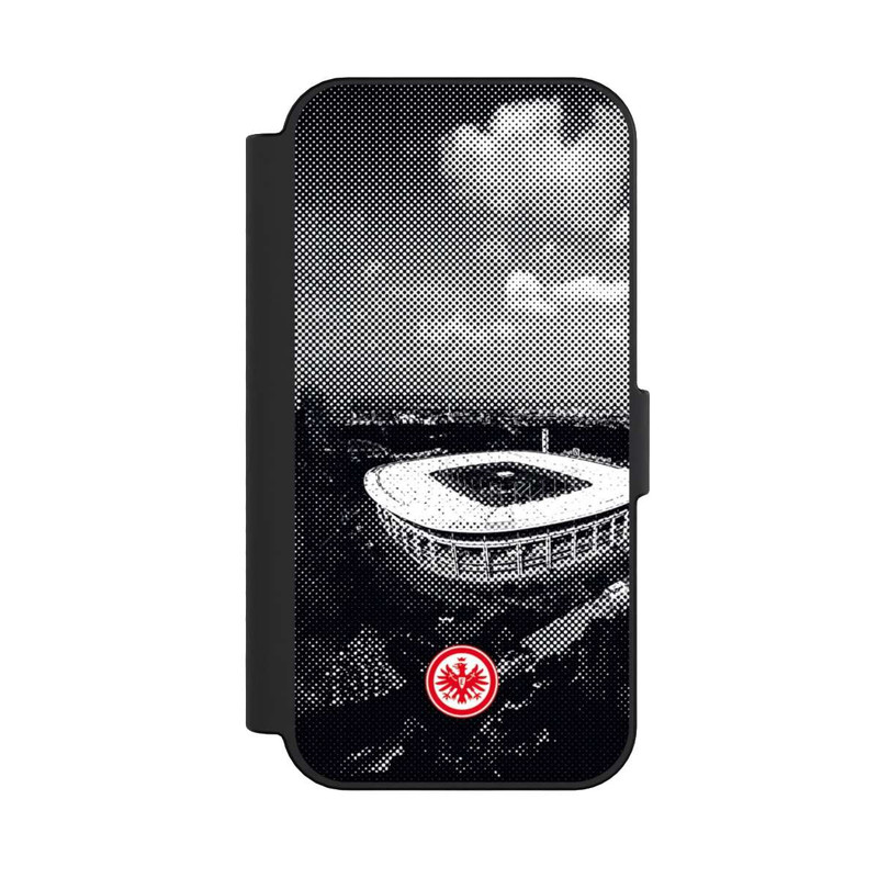 iPhone 16 NIVOflip SGE Stadion Schwarz Weiß