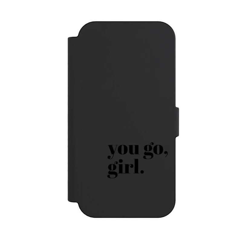iPhone 16 NIVOflip You Go Girl Schwarz Transparent