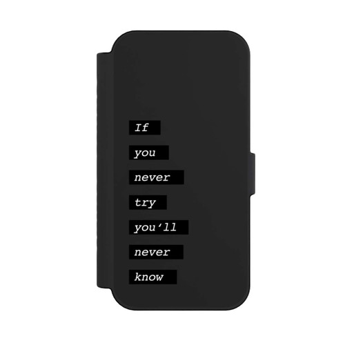 Apple iPhone 16 NIVOflip If You Try Black Transparent