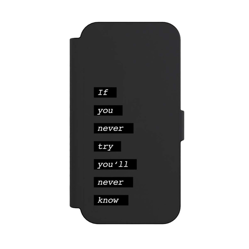 iPhone 16 NIVOflip If You Try Black Transparent
