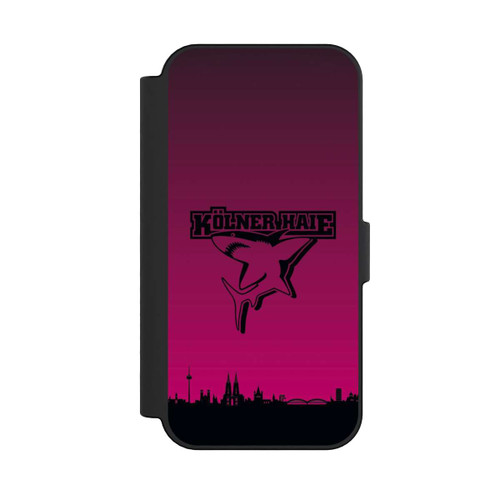 Apple iPhone 16 NIVOflip Kölner Haie Skyline Pink